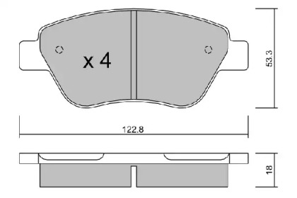 Комплект тормозных колодок (AISIN: BPFI-1026)